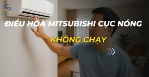 điều hòa mitsubishi cục nóng không chạy