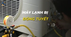 máy lạnh bị đóng tuyết