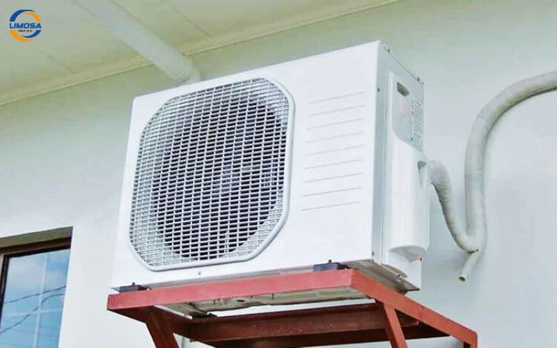 Quạt gió cục nóng khô dầu hoặc hỏng vòng bi