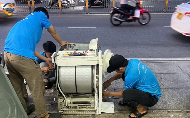Quy trình làm việc của thợ sửa máy sấy quần áo Limosa