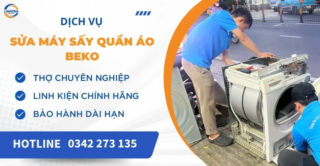 Sửa máy sấy quần áo Beko
