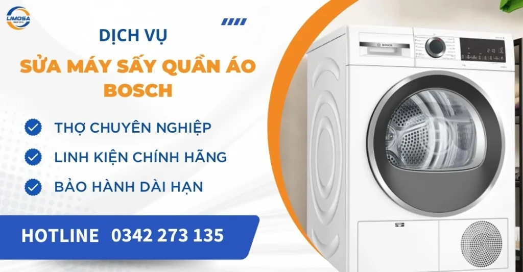 Sửa máy sấy quần áo Bosch