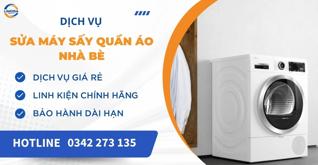 Sửa máy sấy quần áo Nhà Bè tại nhà - Thợ giỏi, uy tín Sửa máy sấy quần áo Nhà Bè