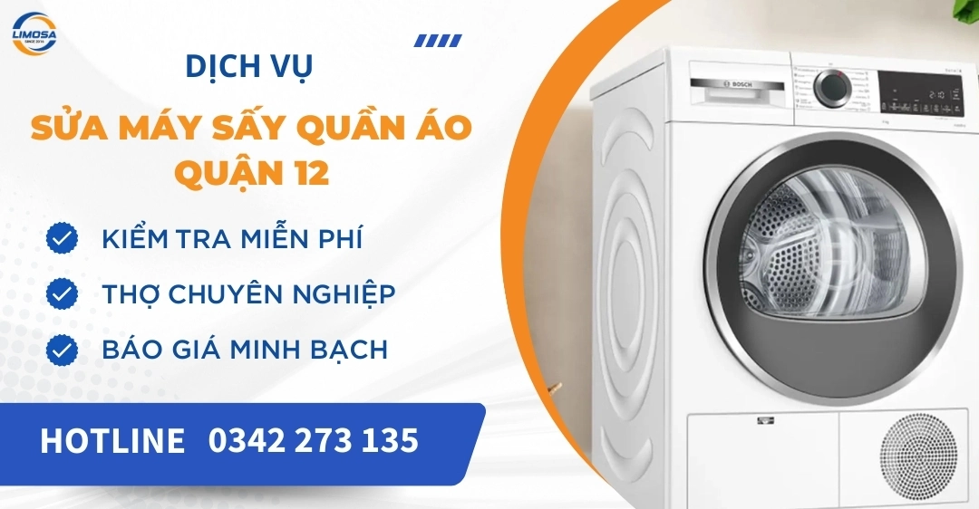 Sửa máy sấy quần áo quận 12