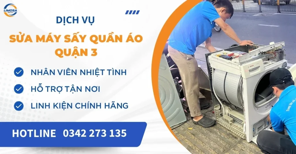 Sửa máy sấy quần áo quận 3