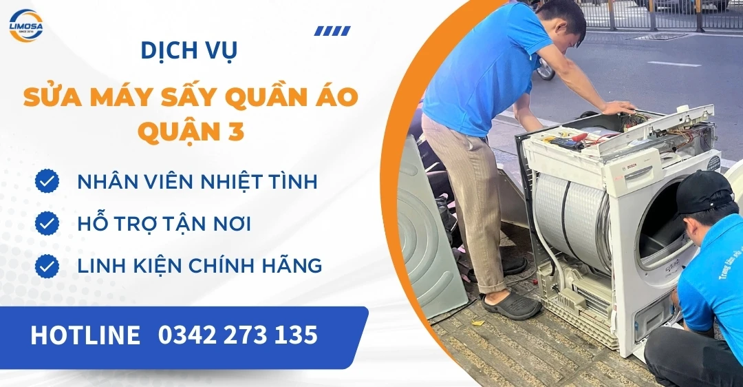 Sửa máy sấy quần áo quận 3