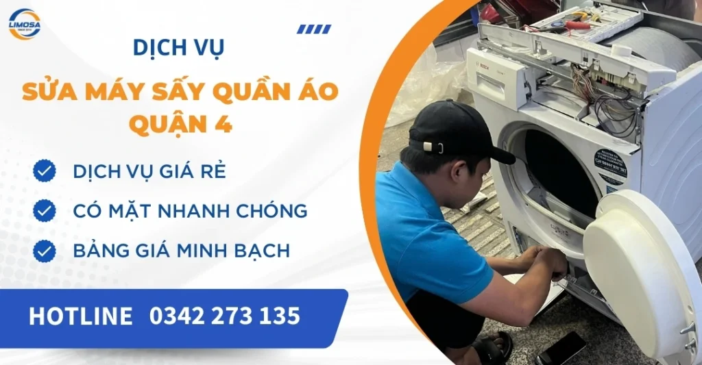 Sửa máy sấy quần áo quận 4