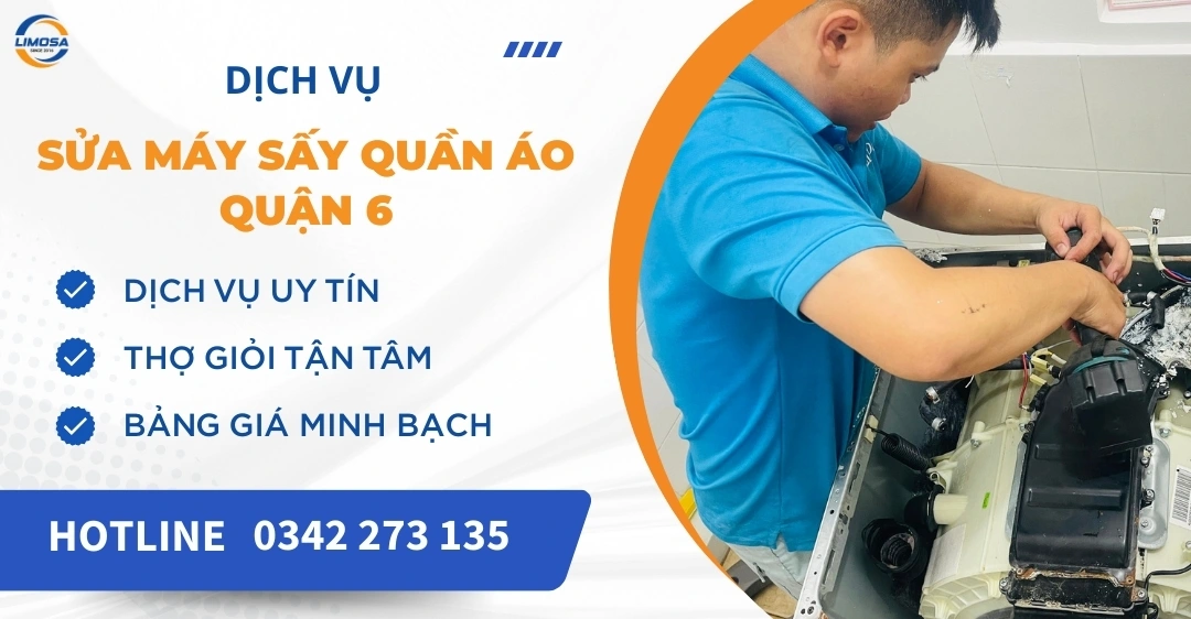 Sửa máy sấy quần áo quận 6 tận nhà, cam kết sửa dứt điểm lỗi Sửa máy sấy quần áo quận 6