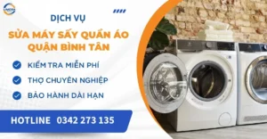 Sửa máy sấy quần áo quận Bình Tân