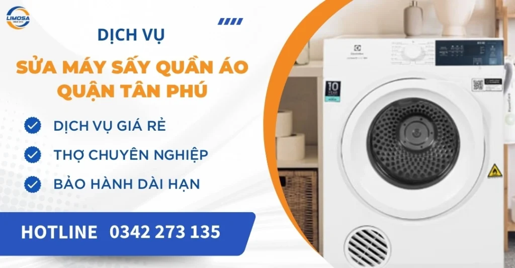 Sửa máy sấy quần áo quận Tân Phú