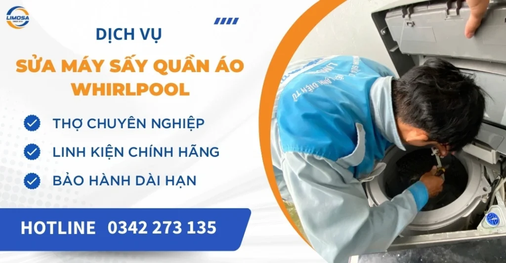 Sửa máy sấy quần áo Whirlpool