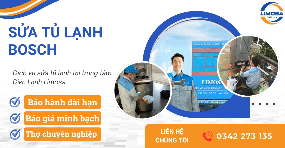 Dịch vụ sửa tủ lạnh Bosch tại nhà, thợ chuyên nghiệp Dịch vụ sửa tủ lạnh Bosch