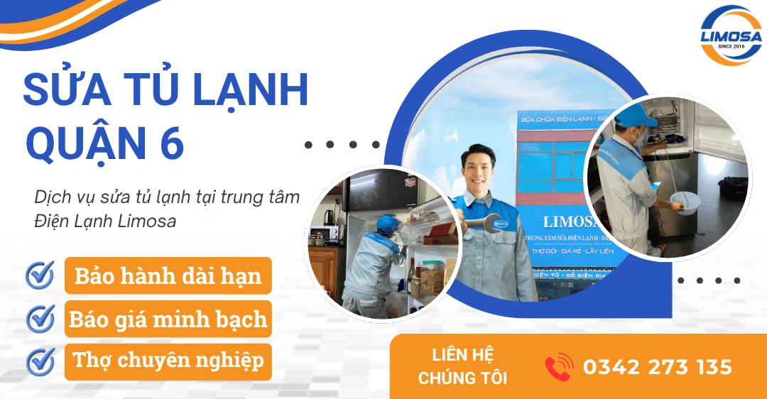 Sửa tủ lạnh quận 6 tại nhà, thợ chuyên nghiệp, giá hợp lý Dịch vụ sửa tủ lạnh quận 6