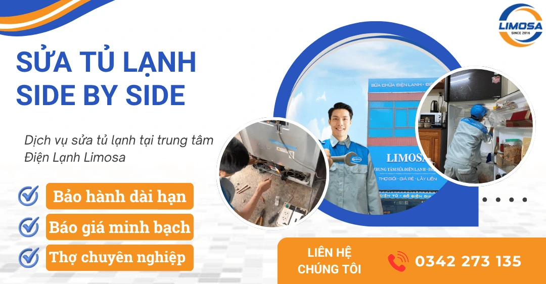 Sửa tủ lạnh Side by Side tại nhà uy tín, thợ chuyên nghiệp Dịch vụ sửa tủ lạnh side by side