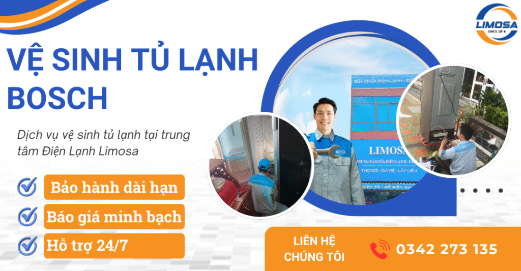Dịch vụ vệ sinh tủ lạnh Bosch