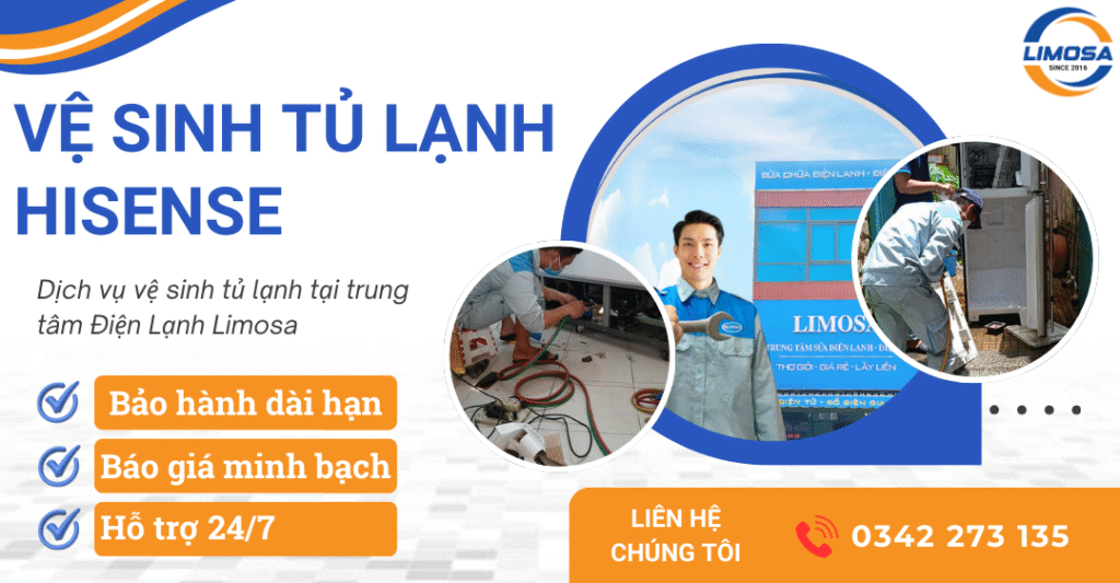 Dịch vụ vệ sinh tủ lạnh Hisense