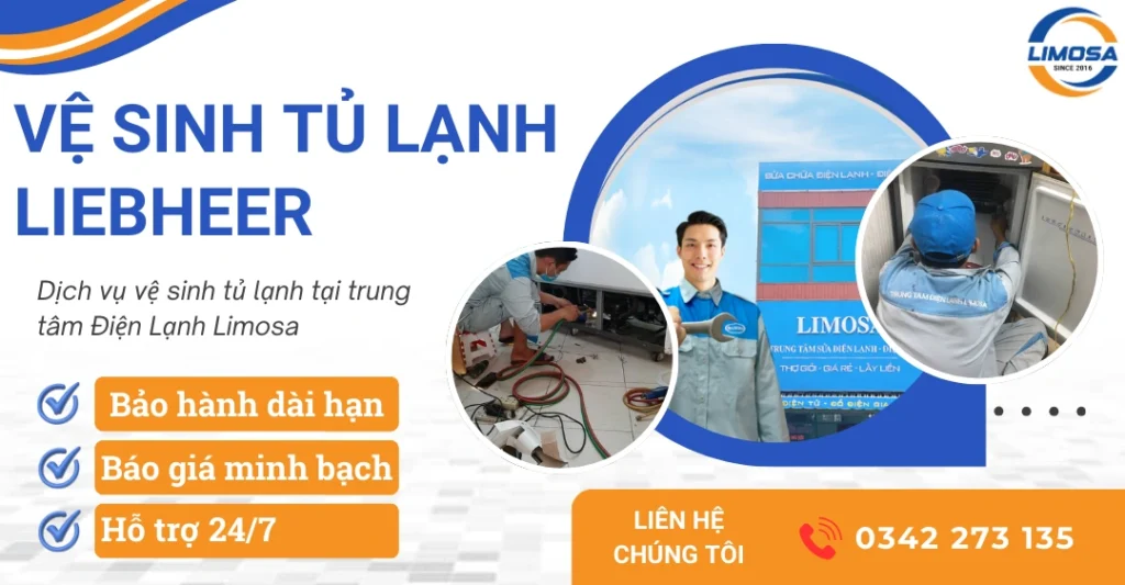 Dịch vụ vệ sinh tủ lạnh Liebheer