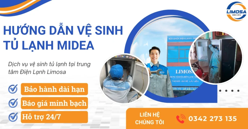 Dịch vụ vệ sinh tủ lạnh Midea