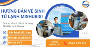 Dịch vụ vệ sinh tủ lạnh Mishubishi