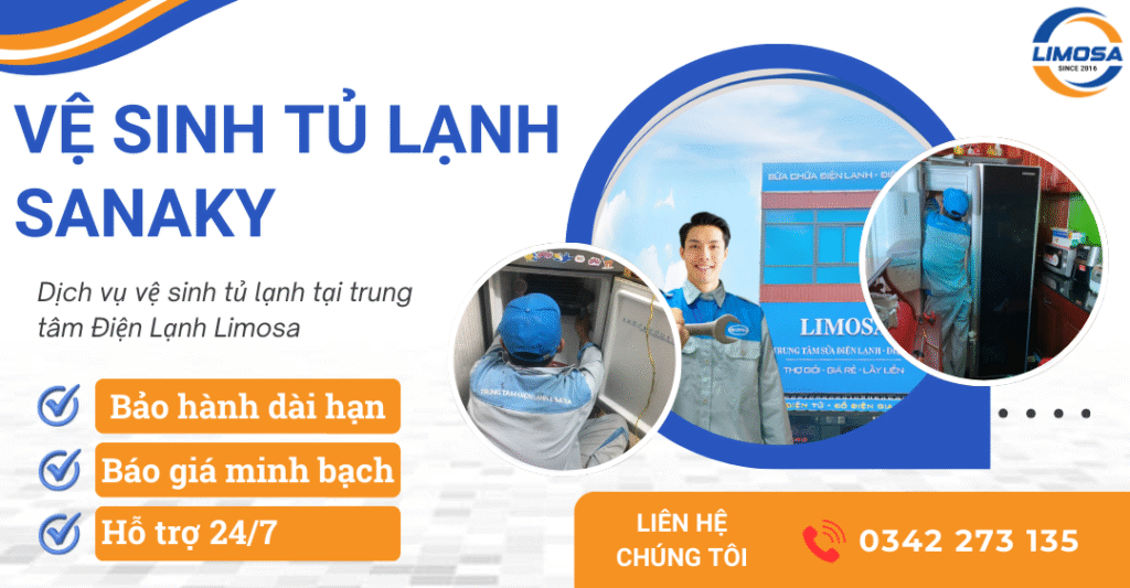 Dịch vụ vệ sinh tủ lạnh Sanaky