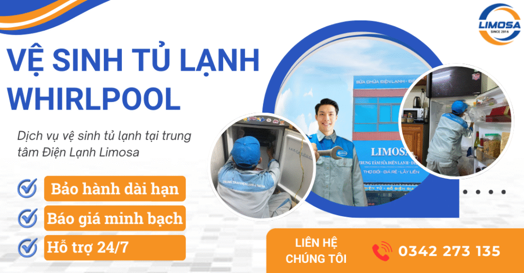 Dịch vụ vệ sinh tủ lạnh Whirlpool