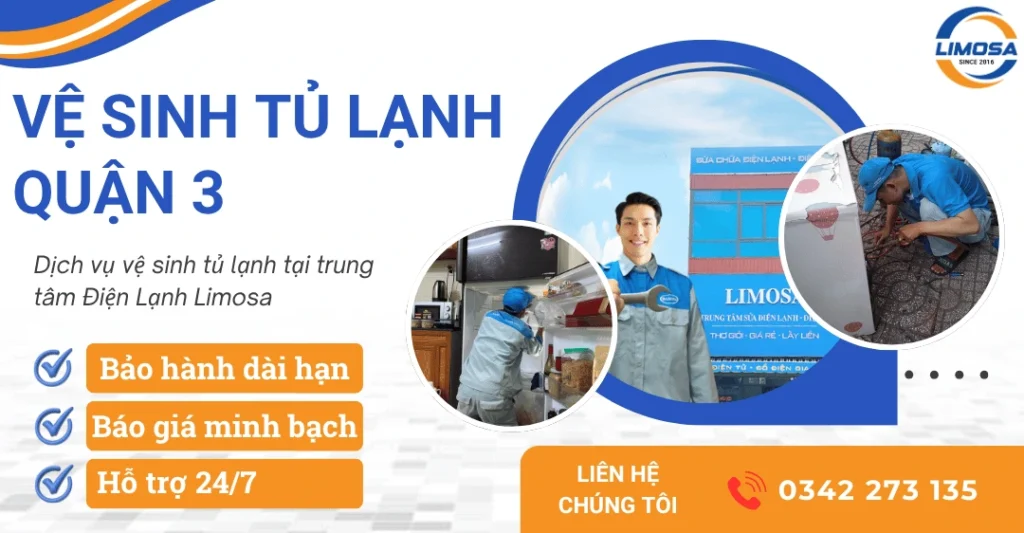 Dịch vụ vệ sinh tủ lạnh quận 3