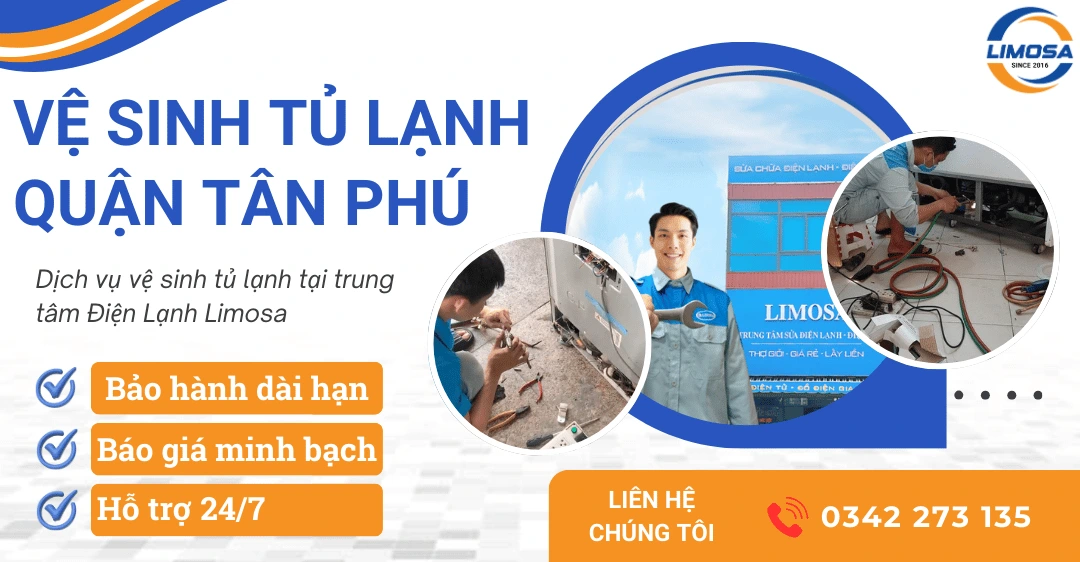 Dịch vụ vệ sinh tủ lạnh quận Tân Phú tại nhà chuyên nghiệp Dịch vụ vệ sinh tủ lạnh quận Tân Phú