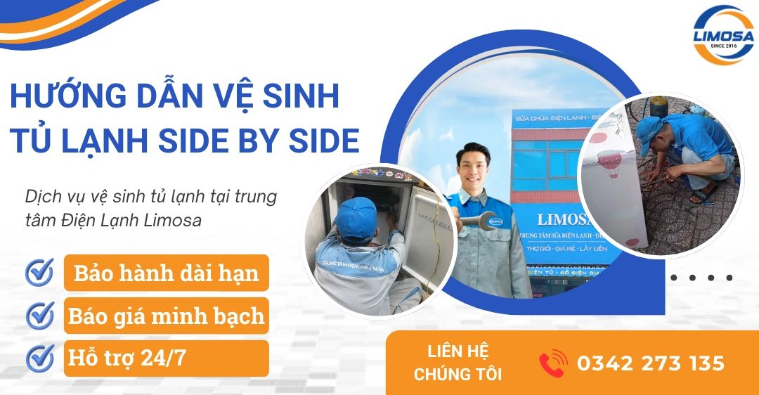 Vệ sinh tủ lạnh side by side