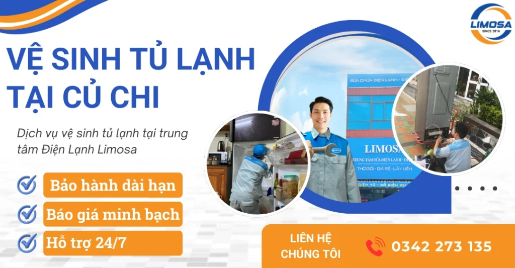Dịch vụ vệ sinh tủ lạnh tại Củ Chi