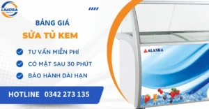 Bảng giá sửa tủ kem