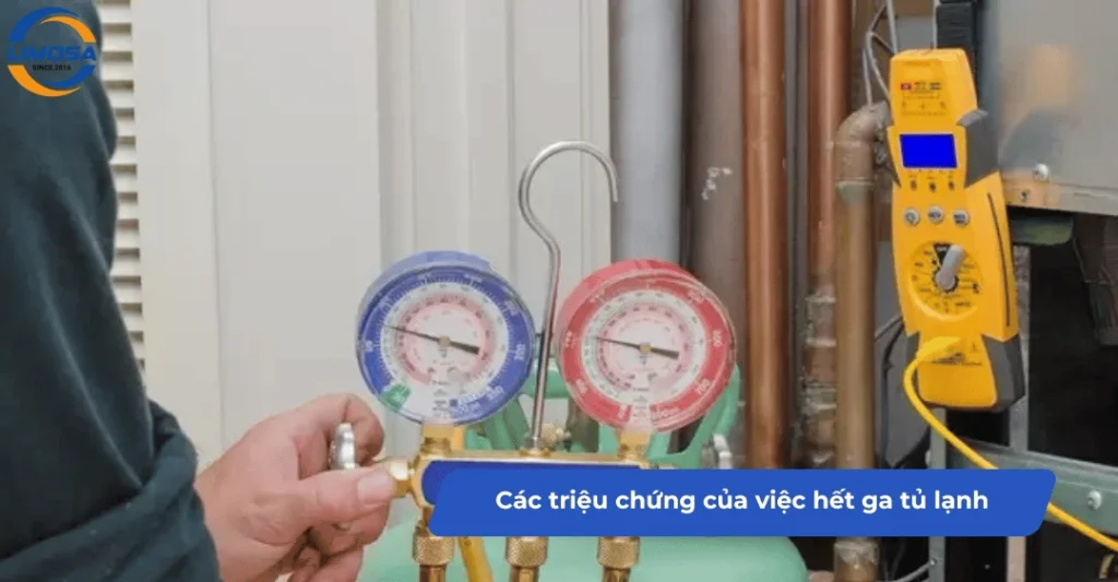 Các triệu chứng của việc hết ga tủ lạnh