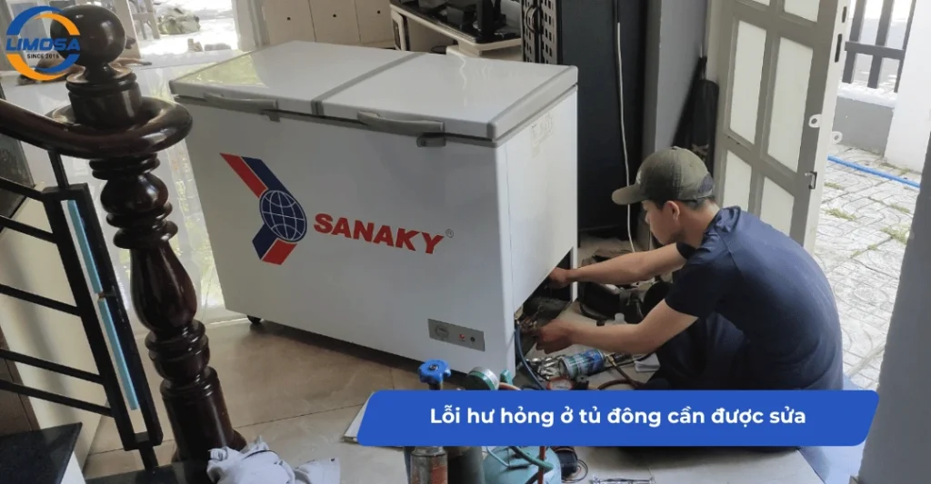 Lỗi hư hỏng thường gặp ở tủ đông cần được sửa