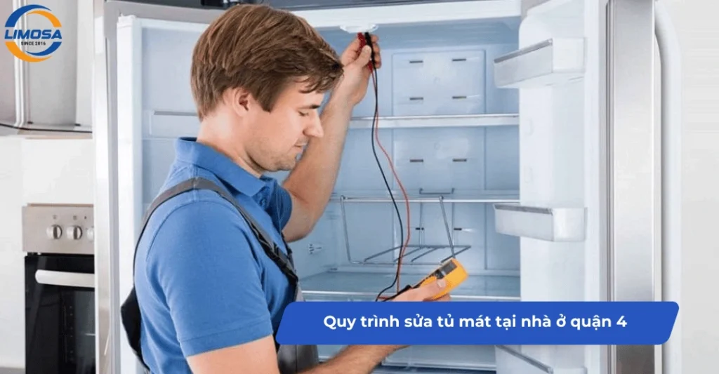 Quy trình sửa tủ mát tại nhà ở quận 4 của Điện Lạnh Limosa