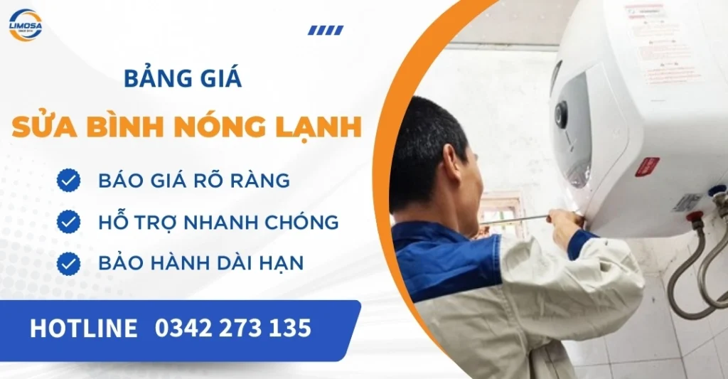 Bảng giá sửa bình nóng lạnh