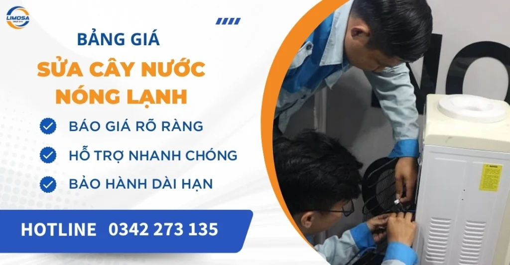 Bảng giá sửa cây nước nóng lạnh