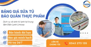 Bảng giá sửa tủ bảo quản thực phầm