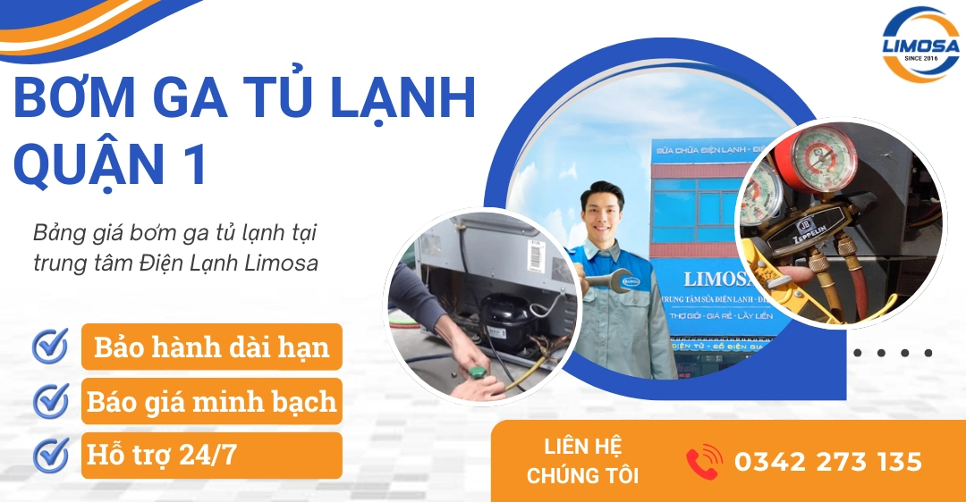 Dịch vụ bơm ga tủ lạnh quận 1