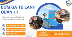 Dịch vụ bơm ga tủ lạnh quận 11