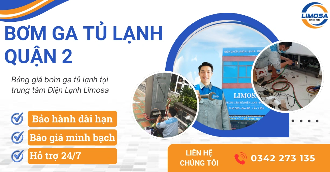 Dịch vụ bơm ga tủ lạnh quận 2