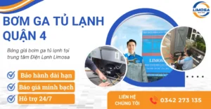 Dịch vụ bơm ga tủ lạnh quận 4