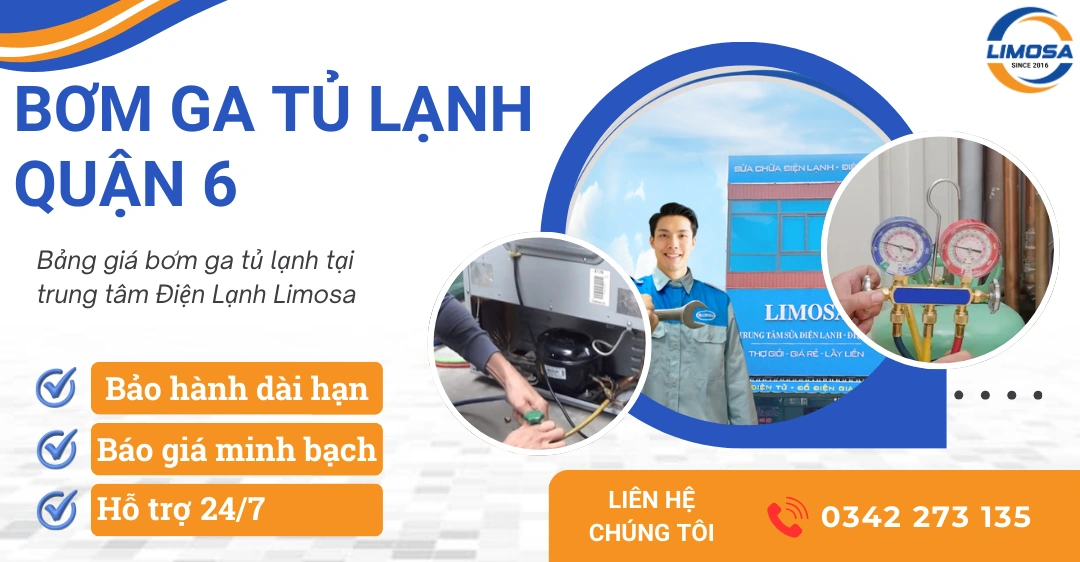 Dịch vụ bơm ga tủ lạnh quận 6