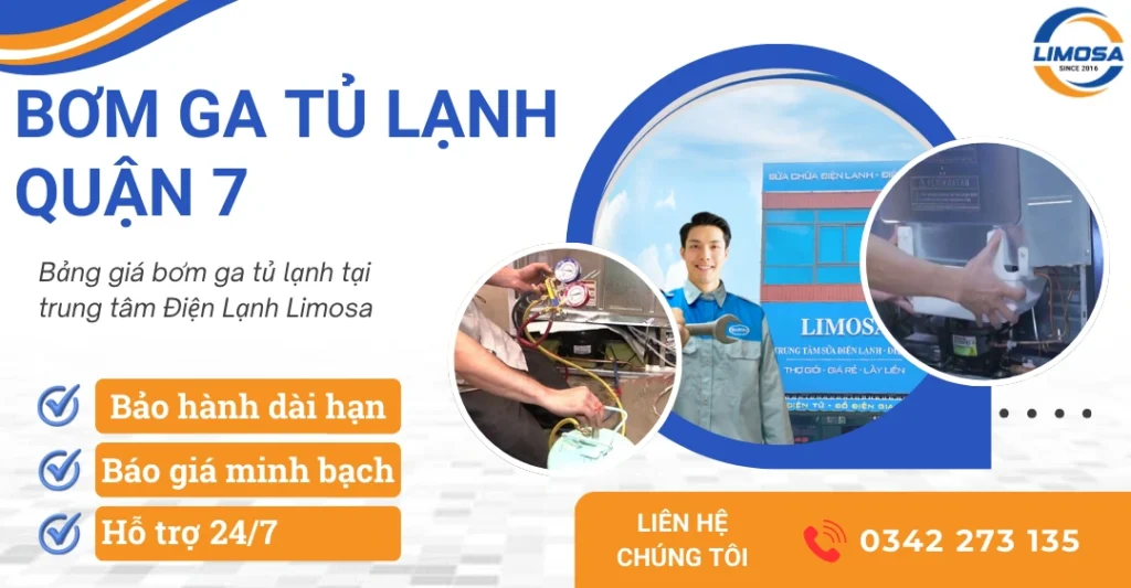 Dịch vụ bơm ga tủ lạnh quận 7
