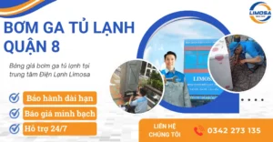 Dịch vụ bơm ga tủ lạnh quận 8