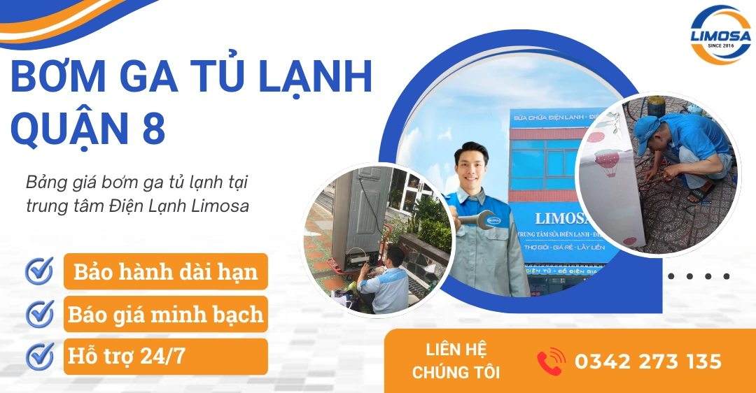 Dịch vụ bơm ga tủ lạnh quận 8