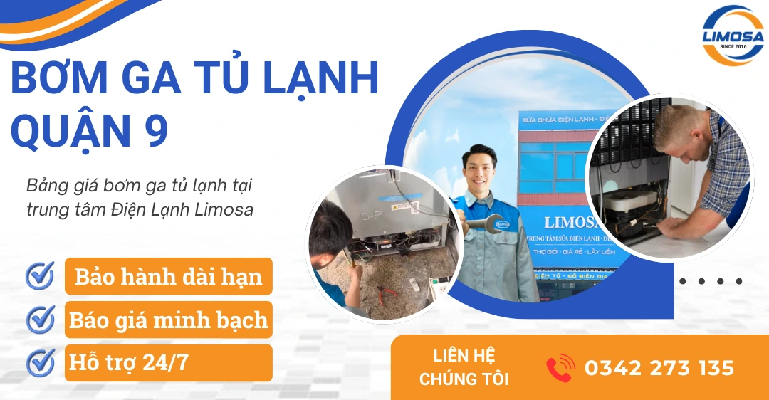 Dịch vụ bơm ga tủ lạnh quận 9