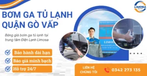 Dịch vụ bơm ga tủ lạnh quận Gò Vấp