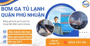 Dịch vụ bơm ga tủ lạnh quận Phú Nhuận