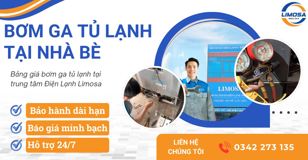 Dịch vụ bơm ga tủ lạnh tại Nhà Bè