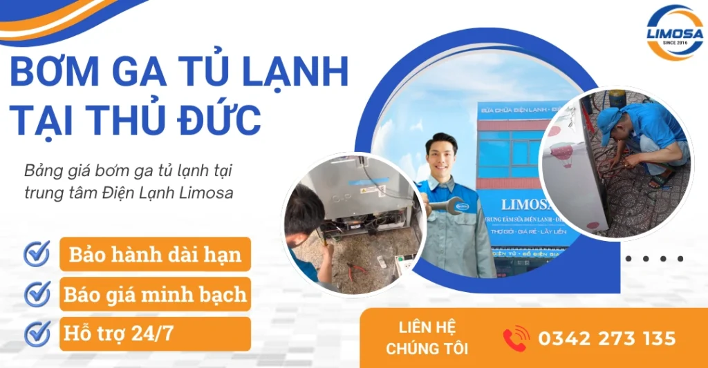 Dịch vụ bơm ga tủ lạnh tại Thủ Đức