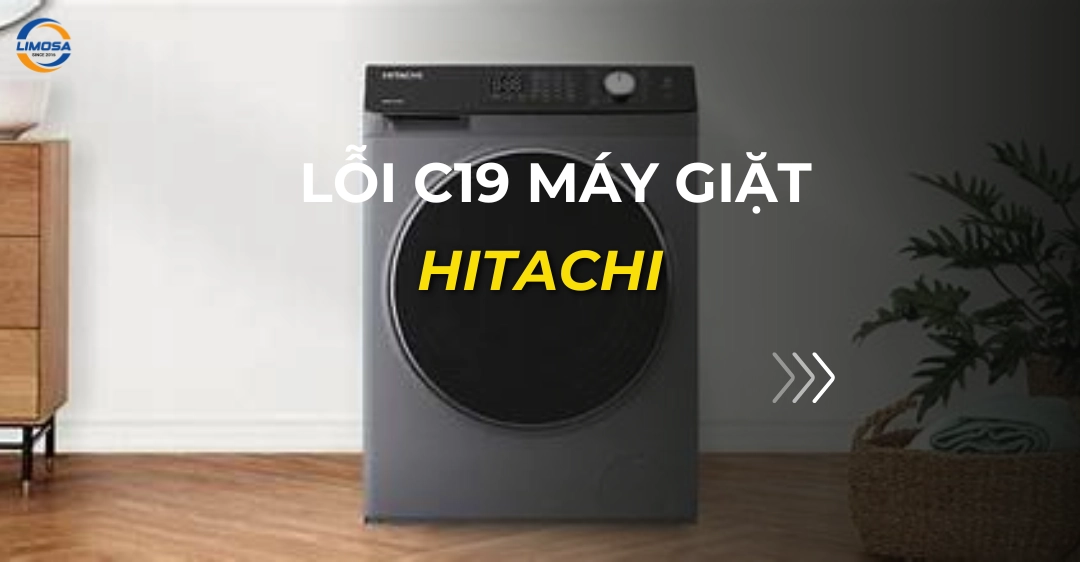 lỗi c19 máy giặt hitachi_